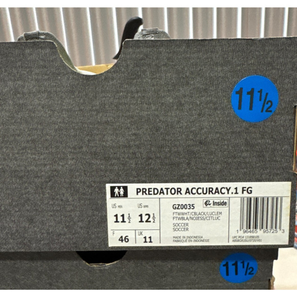 Adidas Predator Accuracy .1 FG Mens Size 11.5 Soccer Cleats Football Boots NEW - Picture 8 of 8